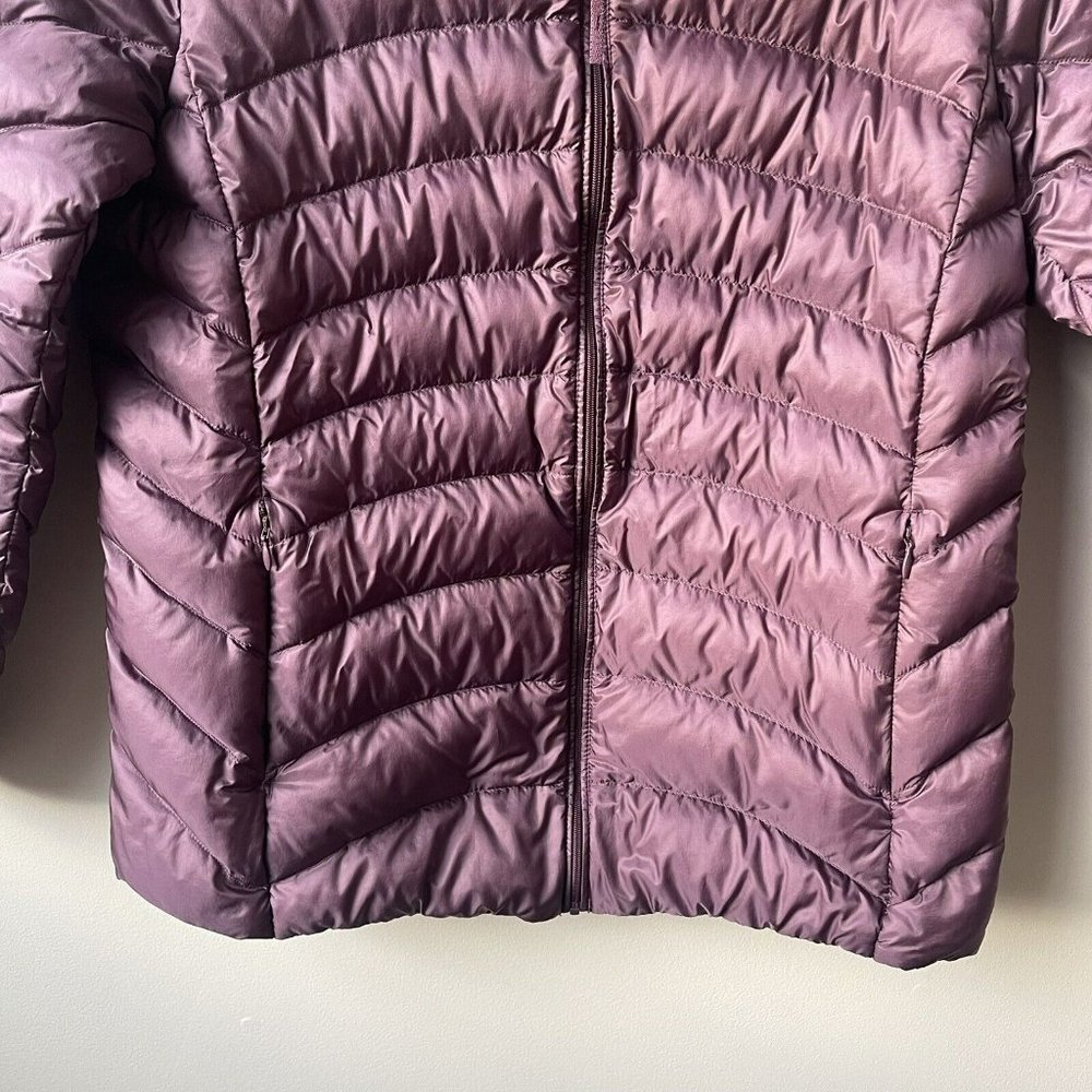 Uniqlo Ultra Light DOWN Coat kid Girls XL Packable Jacket Purple EUC - Picture 3 of 10